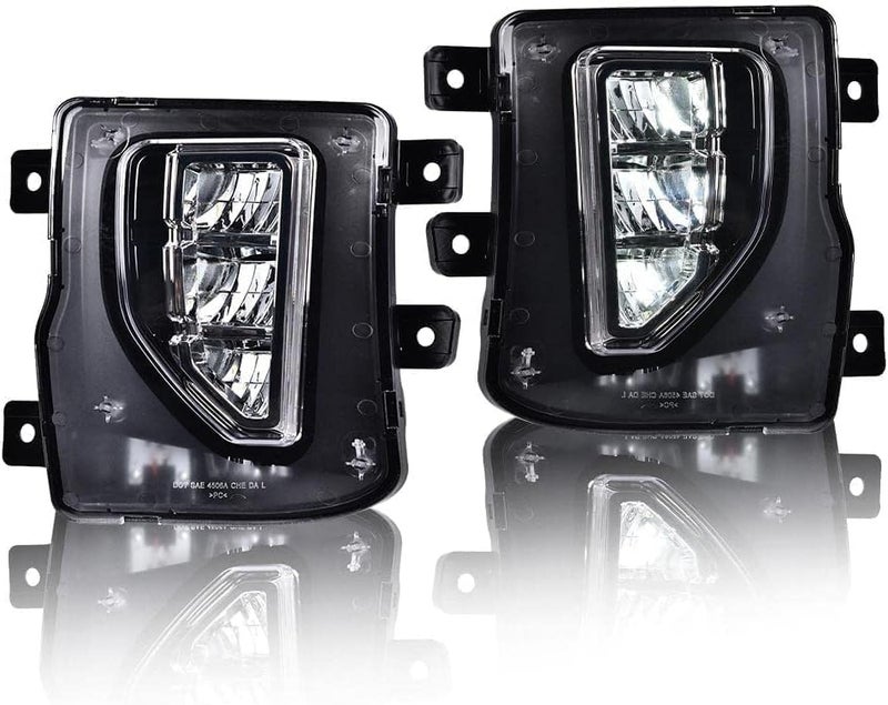 DOTCOM LED Bumper Fog Lights Lamps Compatible with Chevy Silverado 1500 models only 2016-2018,Bumper Lamps Driving Fog Lamps w/Switch Clear lens - Image 1